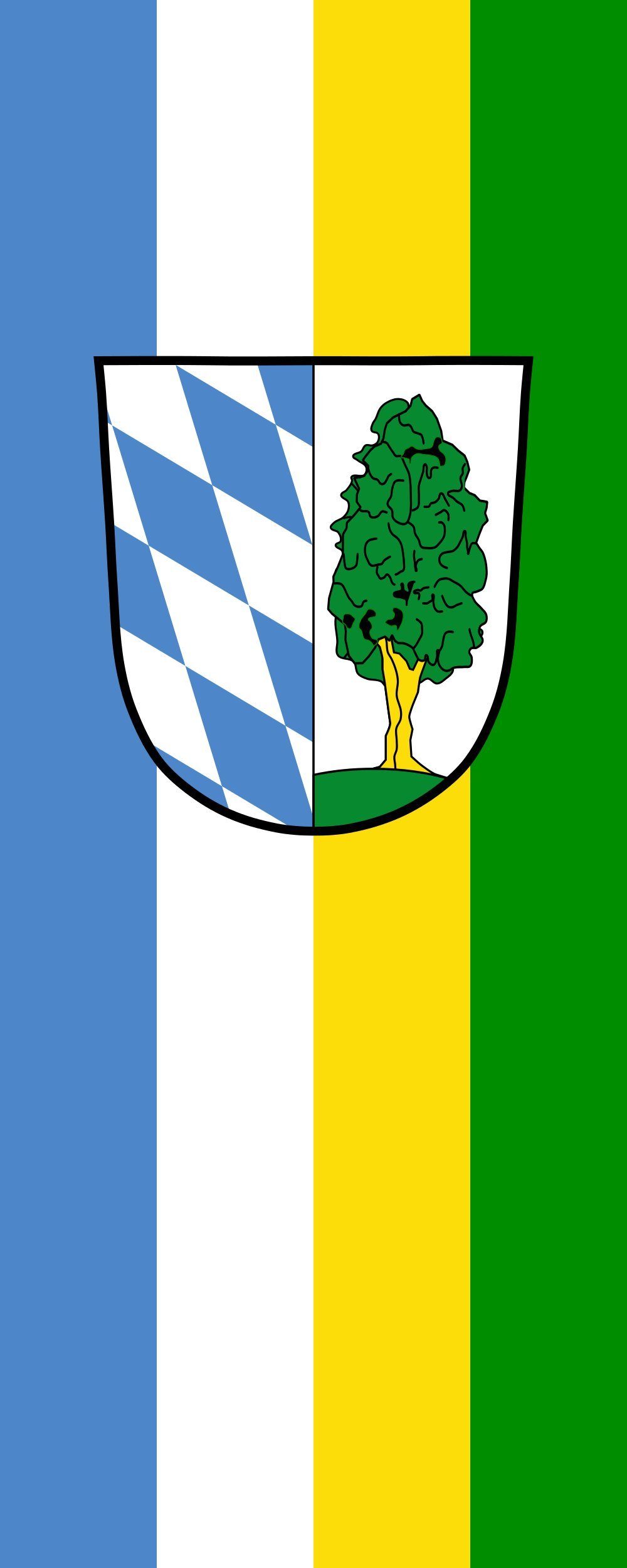 Drapeau Kösching portrait grand format 300x120cm pavillon vertical de 3.5m²