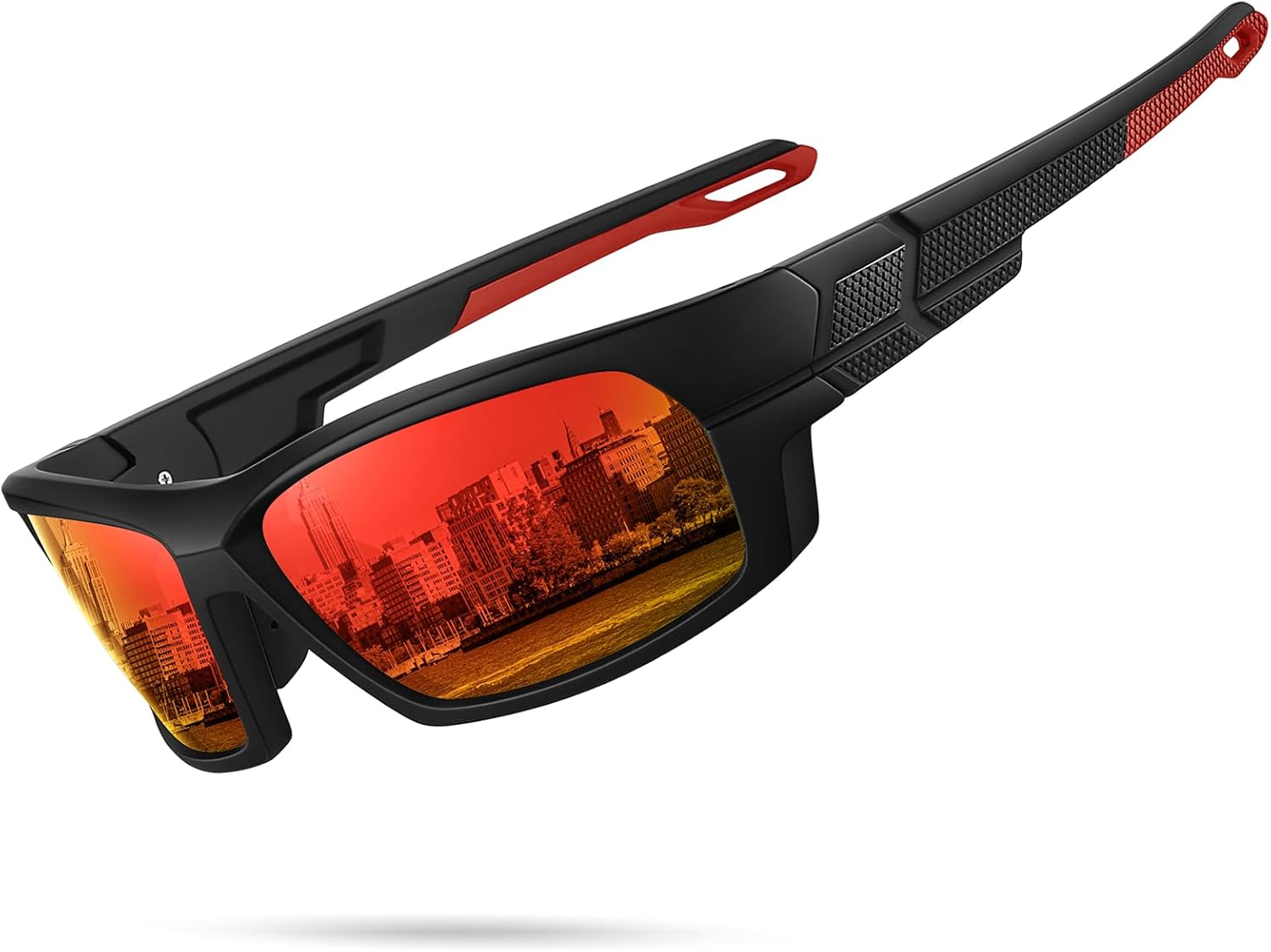 Polarized Sports Sunglasses for Men, Wrap Around Sun Glasses for Fishing Driving Running Cycling Golf UV Protection