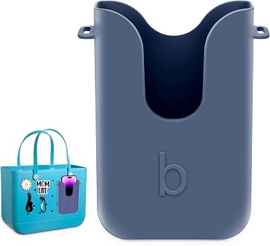 Silicone Phone Holder Compatible with Bagg Bags, Cell Phone Case Holder Charm Accessories for All Bags, Beach Bags, Phone Holder Attachment for Beach Tote Bags, 2 Charms & 2 Key Hooks