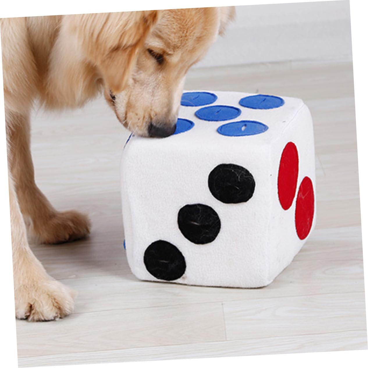 BESPORTBLE Distributeur De Croquettes pour Animaux Jouet Olfactif Forme De Dé Anti-étranglement Alimentation Lente Lavable