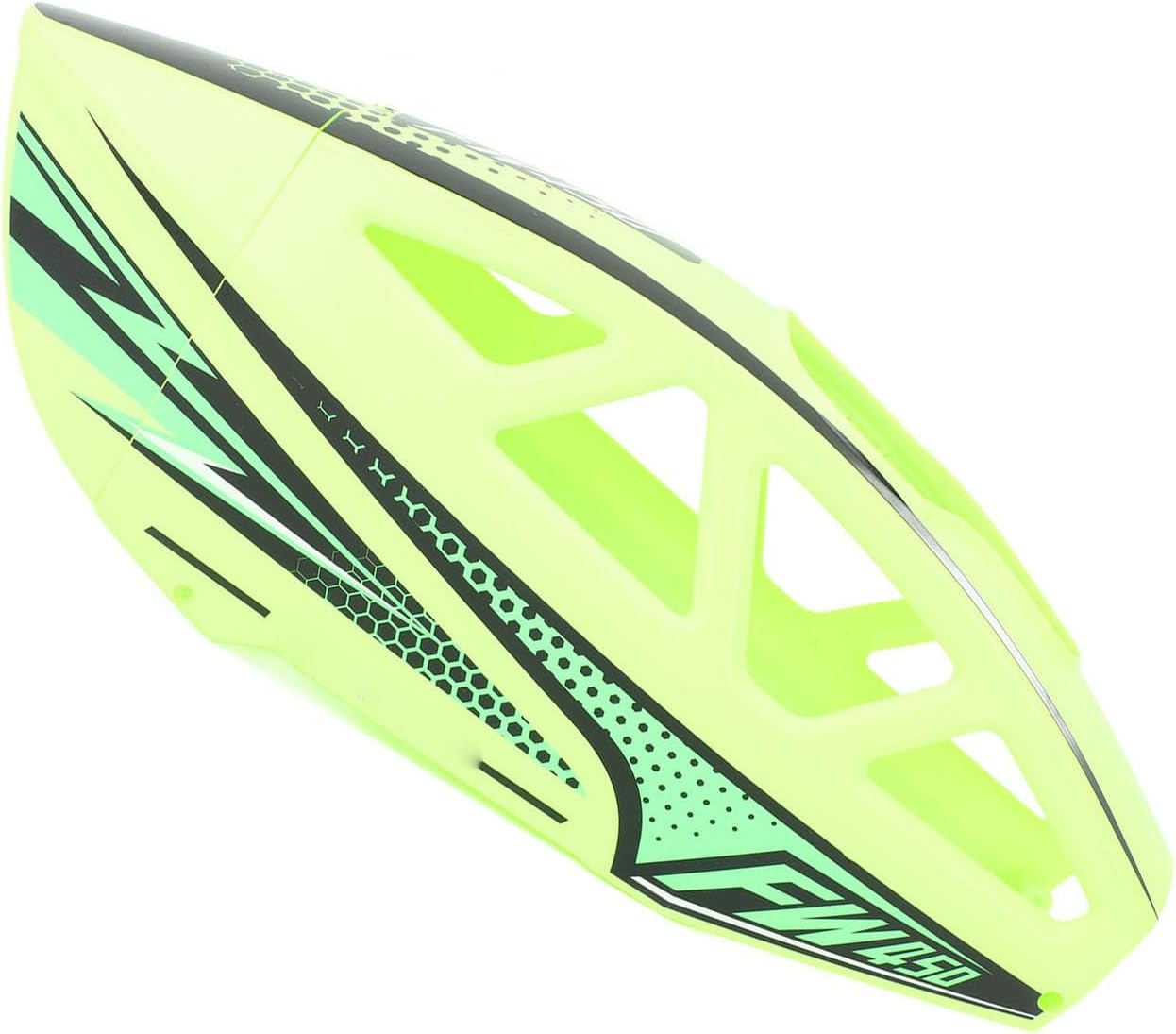 RC Helicopter Canopy Cover, High Strength RC Helicopter Cover Canopy Rugged Stylish for Flywing FW450‑V3 RC Helicopter (Fluorescent Green)