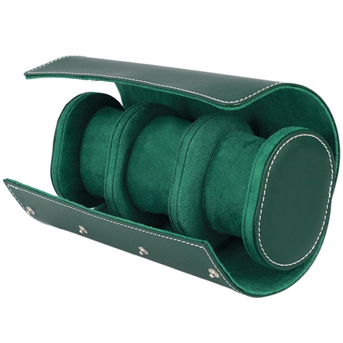 Generico Scatola Custodia Classica ed da Viaggio in Pelle Pu Verde Porta Orologi e Antiurto e Protezione Orologi Viaggi