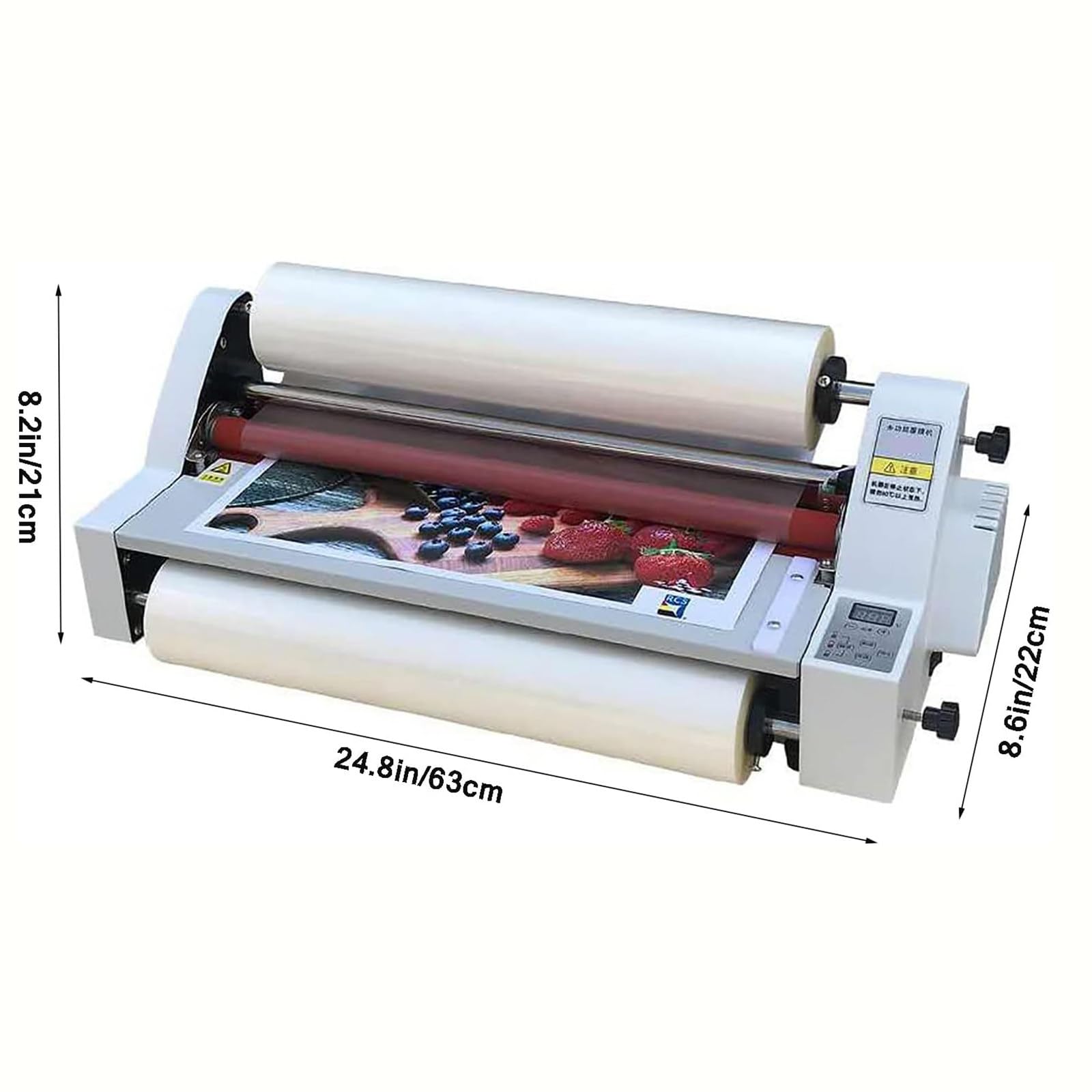Macchina Laminatrice a Caldo E Freddo 700w,Macchina Laminatrice a Caldo Mono/Bifacciale,Larghezza Laminazione 35Cm/45Cm + Spessore Laminazione 0,1-5Mm,per Uffici,Case E Scuole,Width450mm