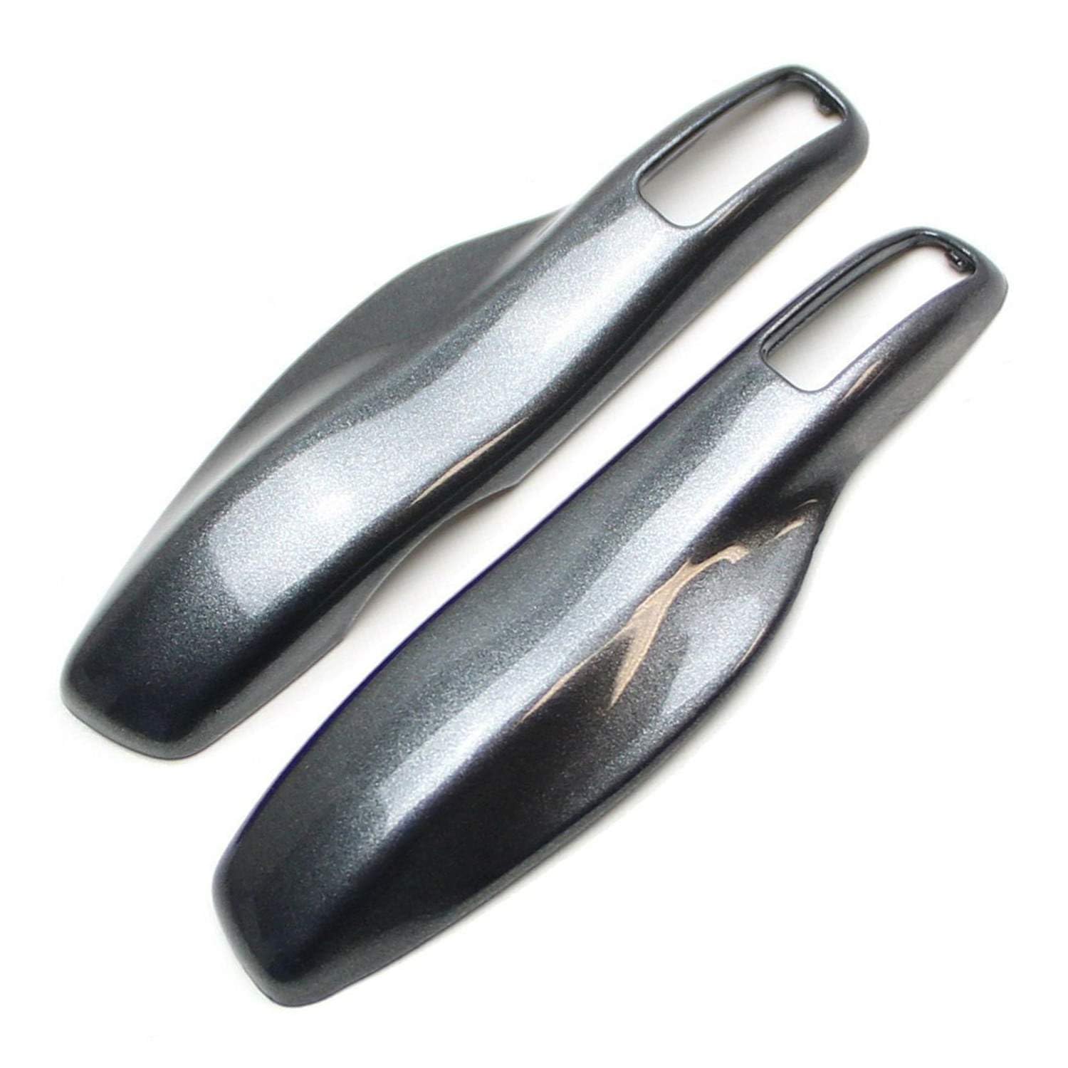 iJDMTOY Direct Replacement Agate Metallic Grey Finish Key Fob Side Panel Trims Compatible with Porsche Cayenne Panamera Macan 911, etc