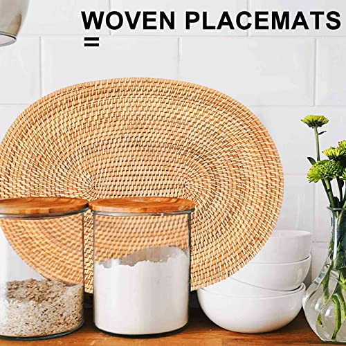 Set de table ovale en rotin naturel pour protéger votre table de cuisine