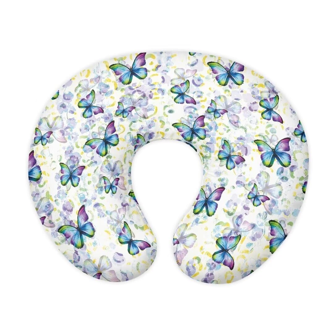 Zanxiantu Butterfly Soft Pillow Covers Girls Nursing Pillow Cover Soft and Stretchy Snuggle Me Nursing Pillow Cover Fits Infant Nursing Pillow Case