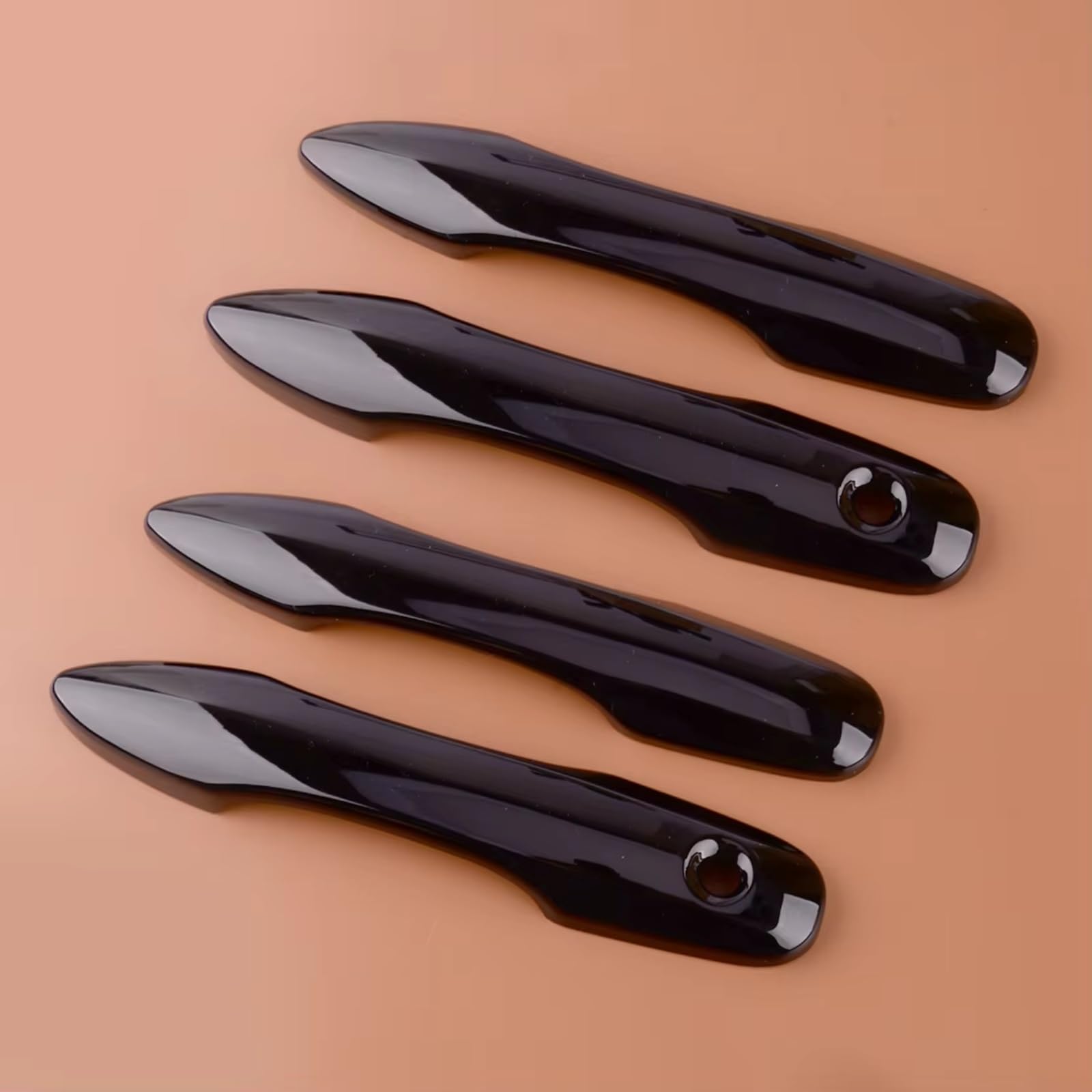 JJRFVBGT Door Handle Trim Compatible with Toyota for Corolla Sedan 2020 2021 2022 ABS Front Rear Left Right Glossy Black Car Exterior Door Handle Cover