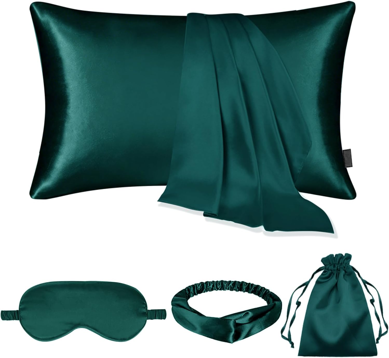 4Pcs Satin Pillowcase Soft Silky Pillowcases for Sleeping with Envelope Closure Similar to Silk Pillow Cases Gifts Women Men