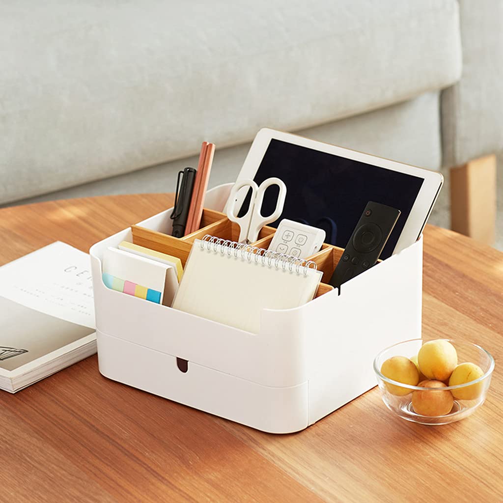 Scatola portaoggetti da scrivania a più scomparti, elegante per forniture da ufficio, oggetti essenziali e oggetti vari, supporto versatile per casa e spazio di lavoro