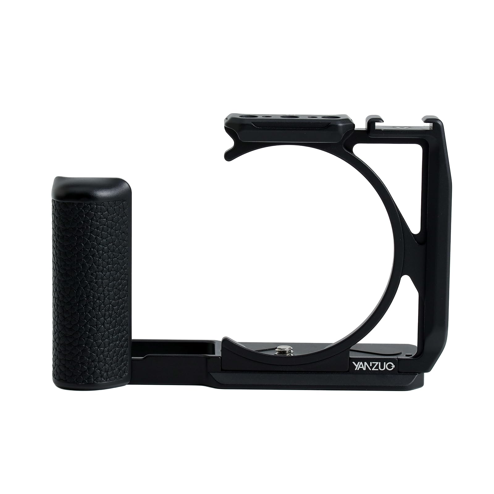 YANZUO Camera Cage for LUMIX S9, Ultra-Light 100g Genuine Leather & Aluminum Rig, 8 Color Options with Arca-Swiss Base & Cold Shoe for Vlogging & Travel (Black)