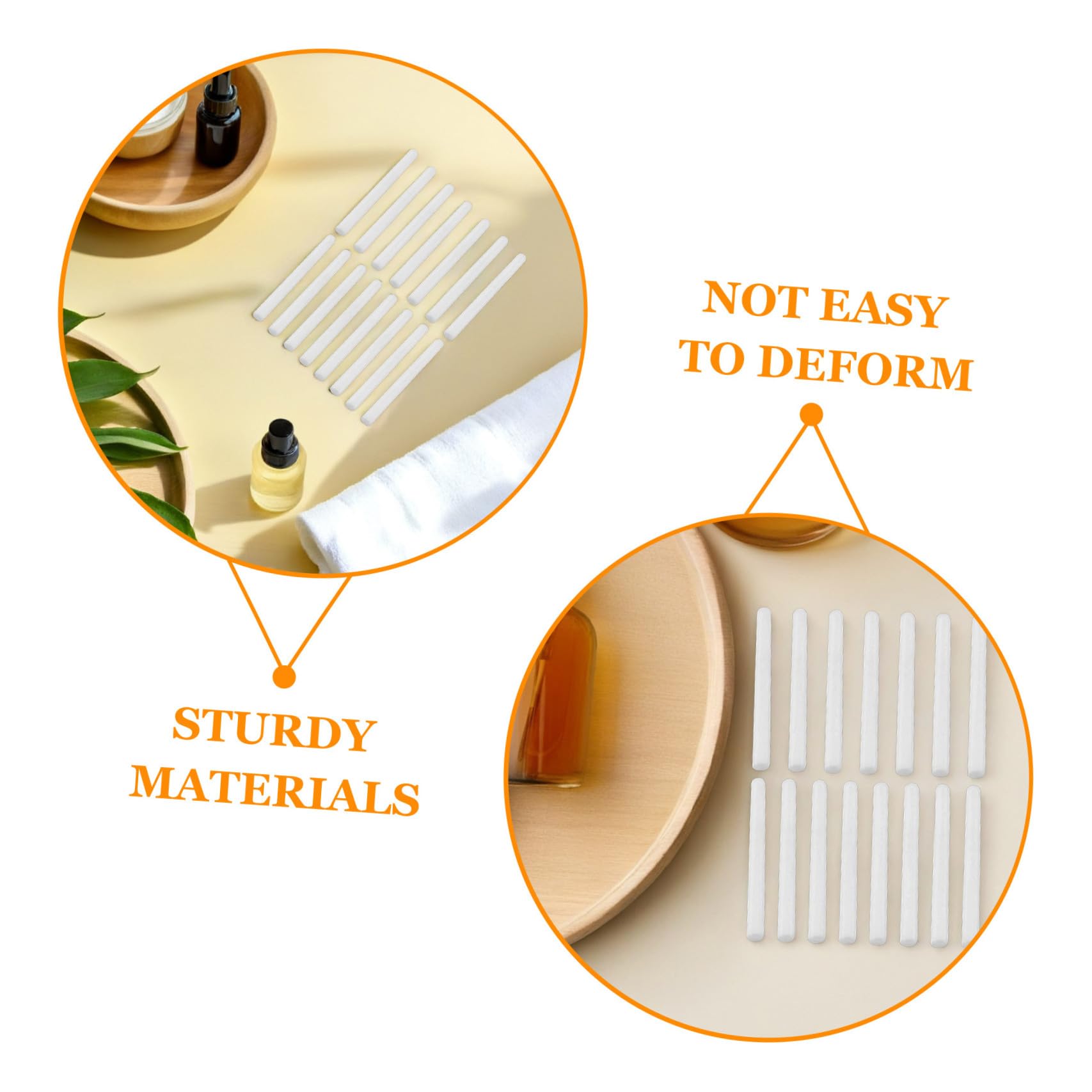 BESPORTBLE Lot de 15 Bâtonnets Diffuseurs Parfumés en Fibres Absorbantes Compatibles Diffuseurs d'Huiles Essentielles pour Aromathérapie et Ambiance Intérieure Coton Naturel Usage Salon