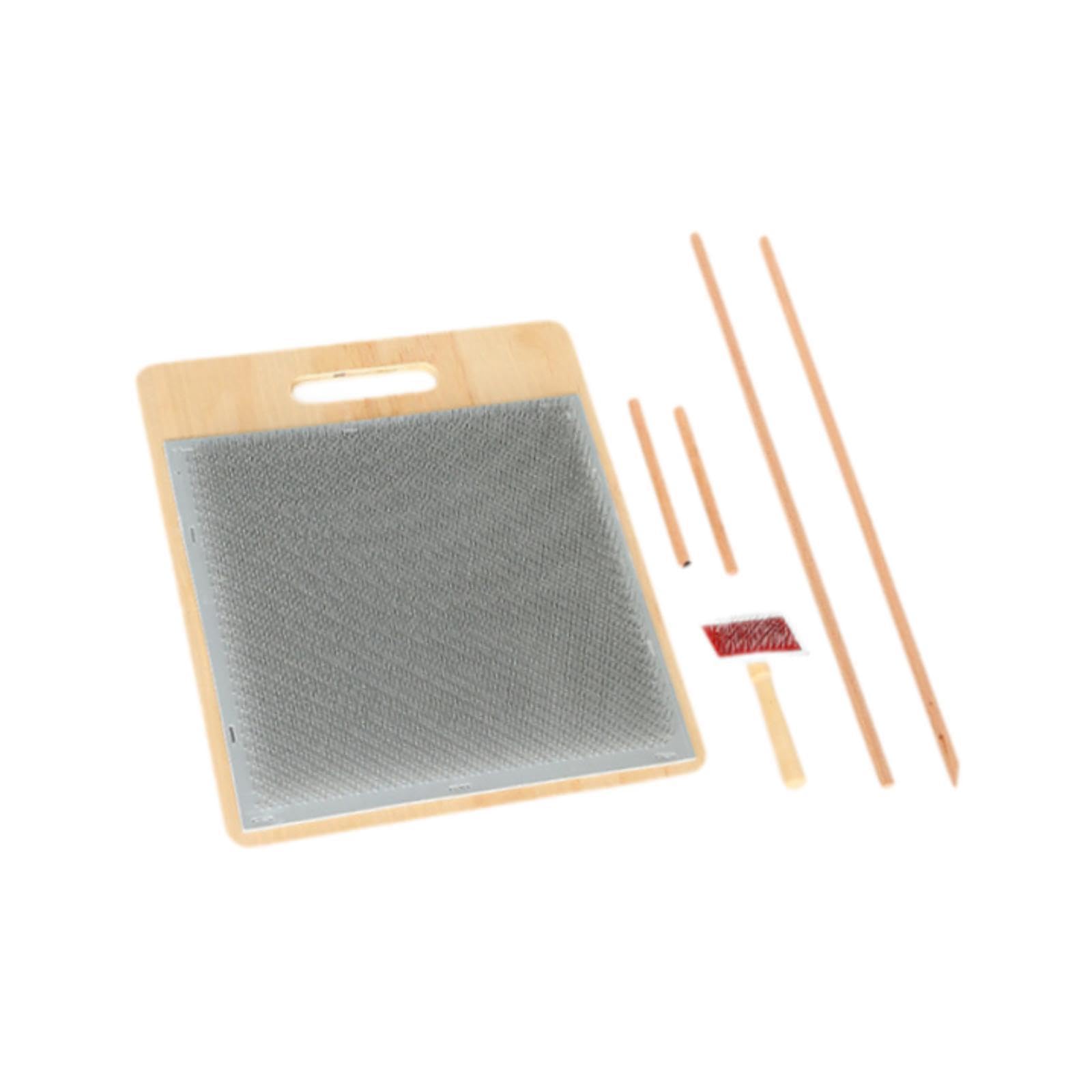 MagiDeal Planche à mélanger la Laine, Ensemble de pinceaux à carder, projets de Bricolage, Planche à carder Portable avec poignée pour Le mélange, avec Support