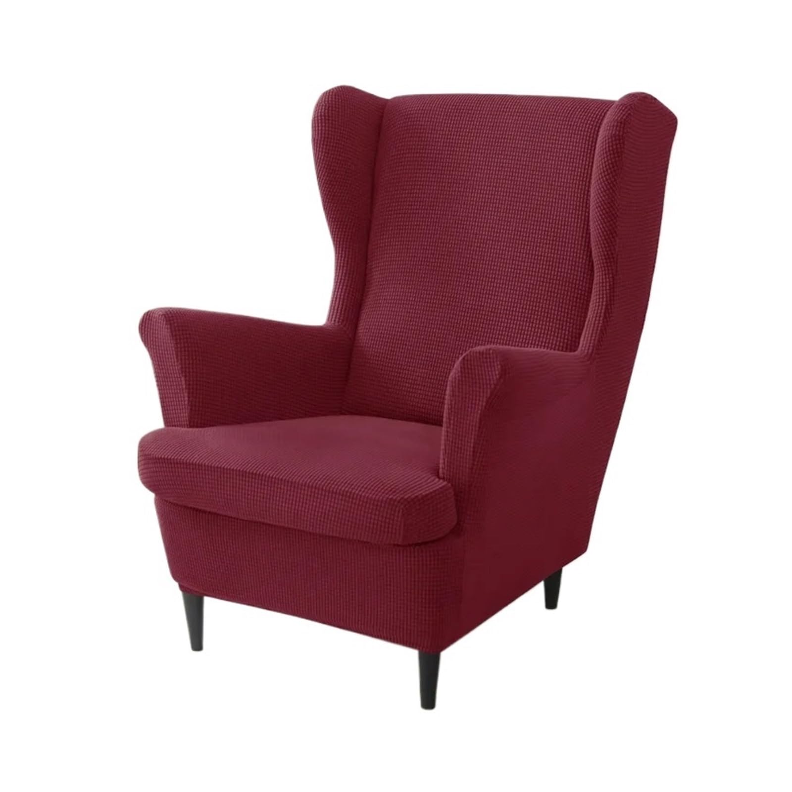GCYEIDMA Wing Chair Slipcover Wing Chair Cover Stretch Wingback Armchair Covers Solid Color Relax Sofa Slipcovers with Seat Cushion(A16 Wingchair Cover)