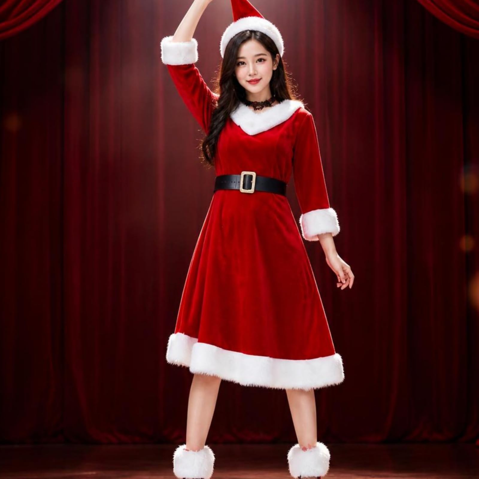 Costume Noël En Velours
