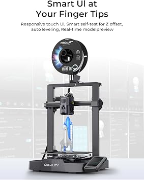Creality Ender-3 V3 KE 3D Printer, 500 mm/s High-Speed Printing with Auto-Leveling, Sprite Direct Extruder Supports 300C Printing, Ultra-Smooth and Stable, 220220250 mm Print Volume