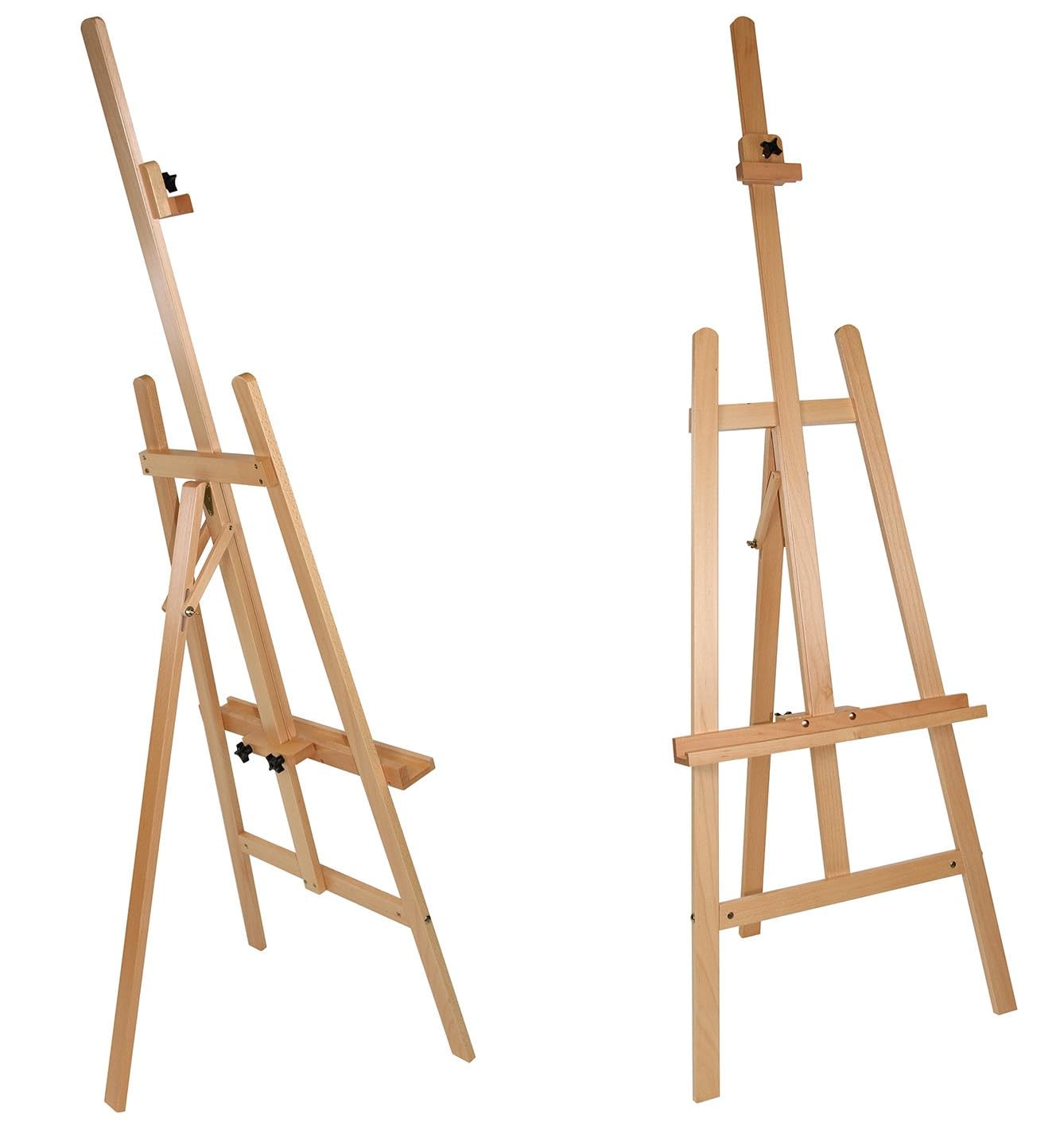 Paintersisters Staffelei PORTO 57x193 Buchenholz mit Malauflage Leinwände bis 106cm, Studio-Staffelei aus Buche Vollholz