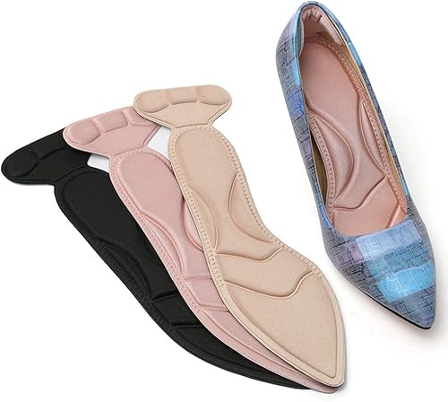 Miniatura 9 de XINIFOOT 3 pares de plantillas de talón, plantillas de zapatos con empuñaduras de talón, almohadillas de esponja para zapatos de talón, plantillas