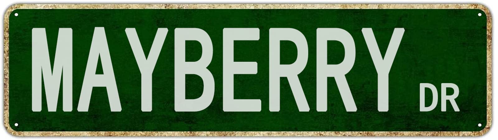 Mayberry Drive Retro Tin Signs Plaque Aluminum Metal Sign Quotes Home Bedroom Kitchen Restaurants Wall Gift Decor 4x16 Inch