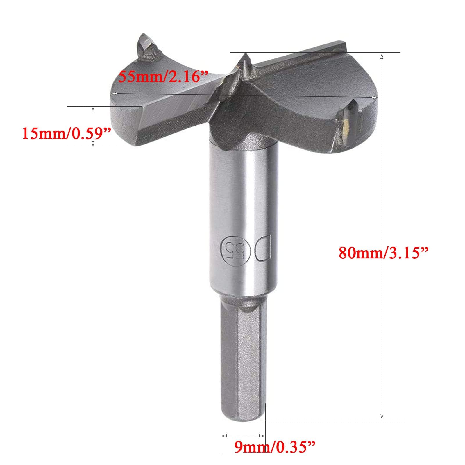TOP-VIGOR 55mm Forstner Drill Bit - Image 2