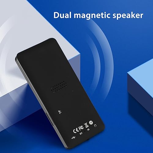 Miniatura 5 de Reproductor de MP3 reproductor de música grabadora de voz con altavoz, pequeño sonido portátil HiFi sin pérdidas, pantalla HD de 1.8 pulgadas,