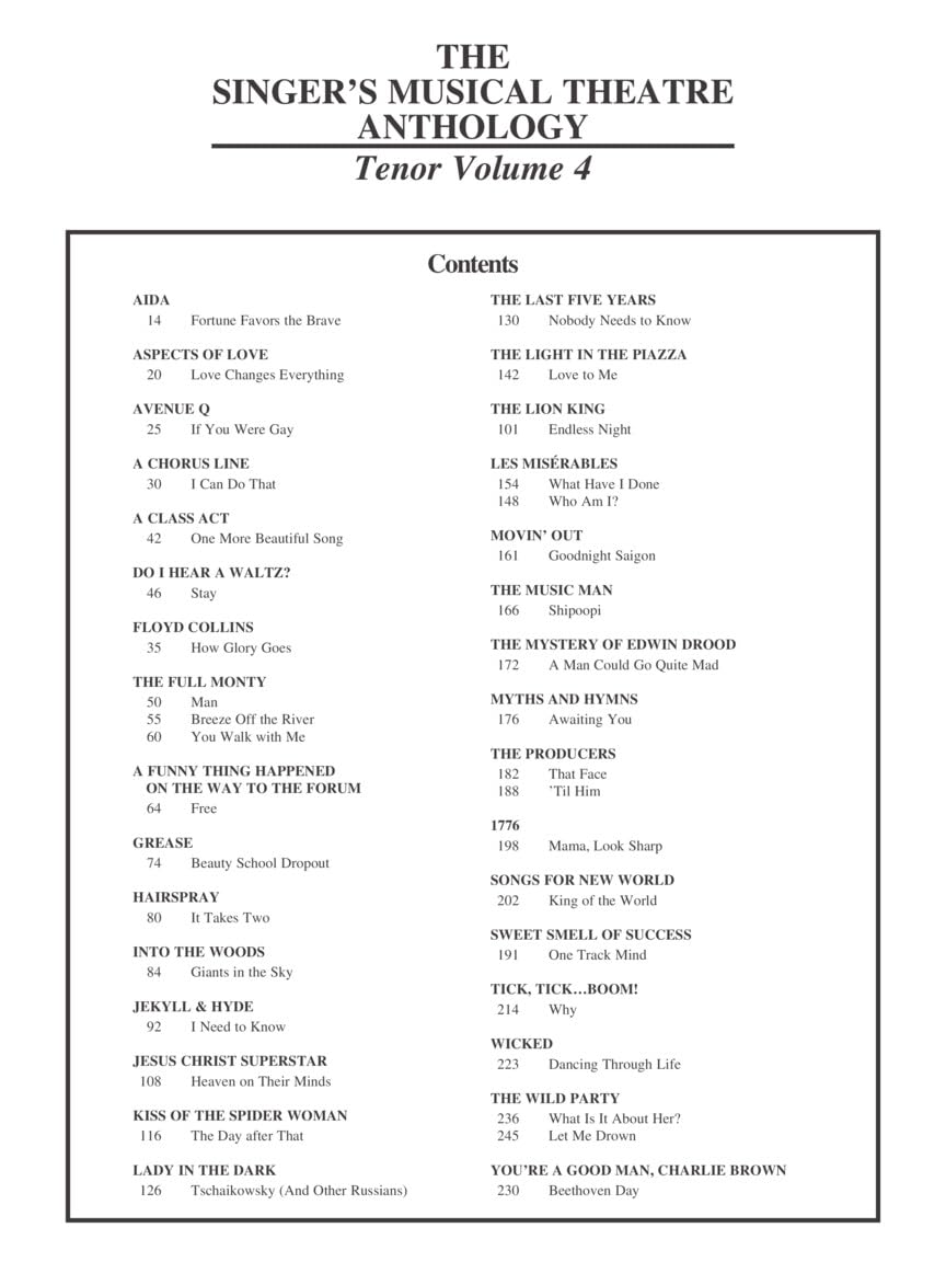 Singer's Musical Theatre Anthology - Volume 4: Tenor Book Only (Singer's Musical Theatre Anthology (Songbooks))