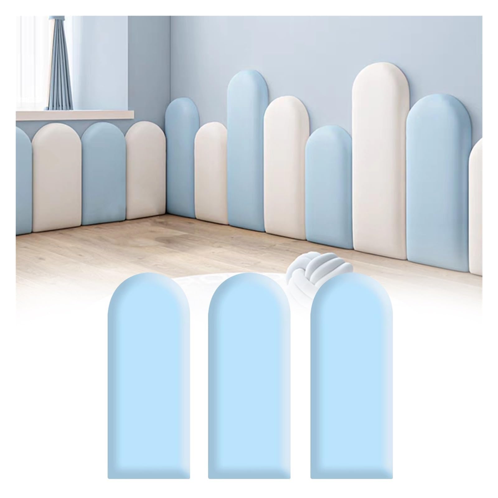 Pannelli da parete imbottiti, imbottitura anti-collisione da parete, adesivi da parete 3D, pannelli autoadesivi per testiera, per camera da letto, cameretta dei bambini