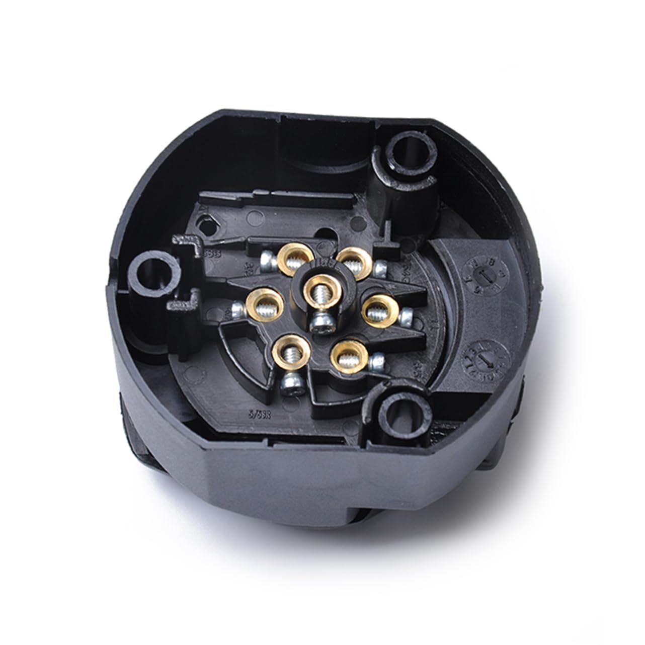 Zerodeko 7 Piezas 7 De Conexión para Remolque Enchufe De Remolque 12v De Enchufe De De 7 Pines De 7 Pines Black