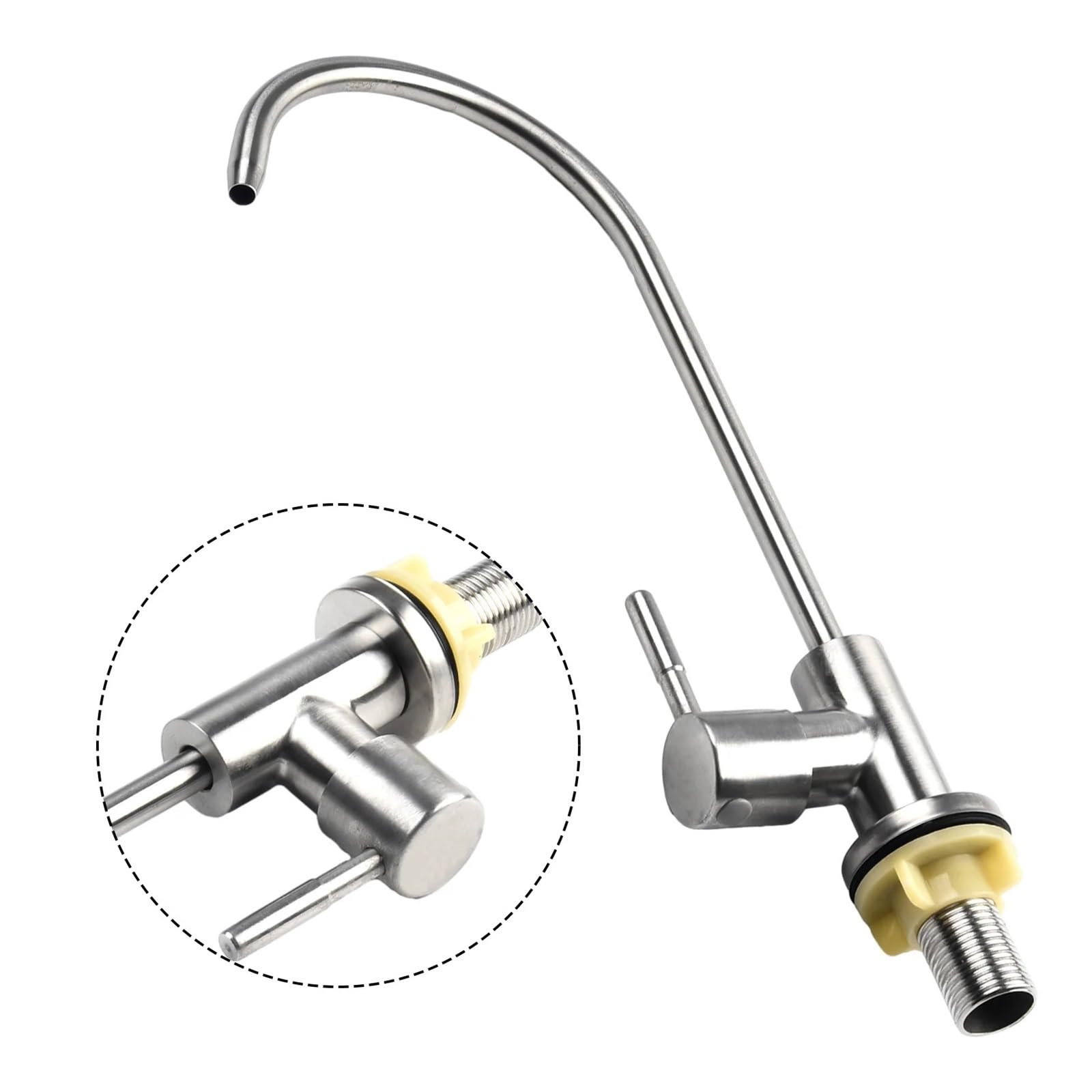 G1/2 a collo di cigno depuratore d'acqua rubinetto da cucina potabile diretta singolo purificatore d'acqua fredda potabile diretta accessori hardware rubinetto(Black)