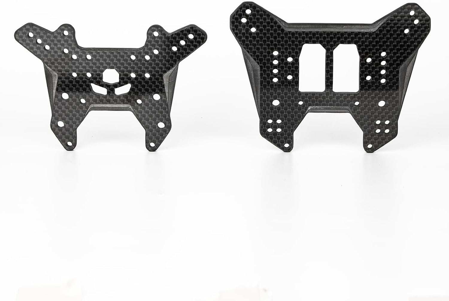 5MM Carbon Fiber Shock Tower Front & Rear for Arrma 6S 1/7 Big Rock/Fireteam 6S,No-Drill Front/Rear Shock Towers,Bevelled Edges Carbon Fibre Tower Part ARA320686(F) ARA320687(R) Upgrade Replace