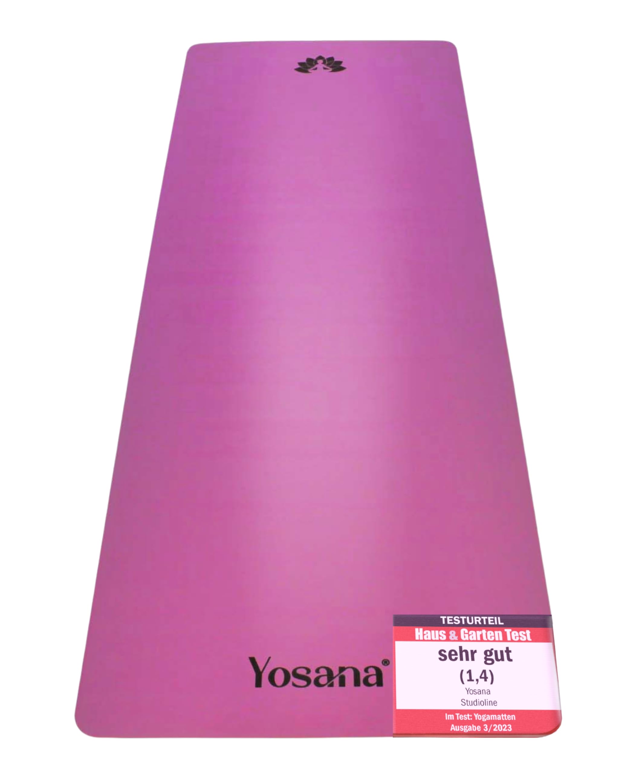 Tappetino da yoga in gomma naturale | estremamente antiscivolo con superficie ULTRA GRIP | extra largo 68cm | 183x68cm | 4mm sottile | cinghia inclusa