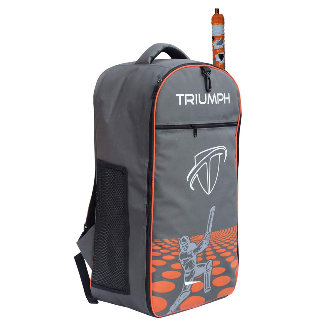 Triumph KB-2020 Cricket Backpack Full Padded Grey/Orange Bag Size 27X8X14-picture-12