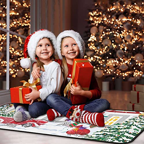 Flippana 2 Pcs Christmas Kitchen Rugs And Mats For Floor Non-Slip Backing Mat Merry Christmas Kitchen Decor Anti Fatigue Kitchen Rug Sets With Runner Xmas Decor (17"X47.2"+17"X30", Christmas 03) #TOP4