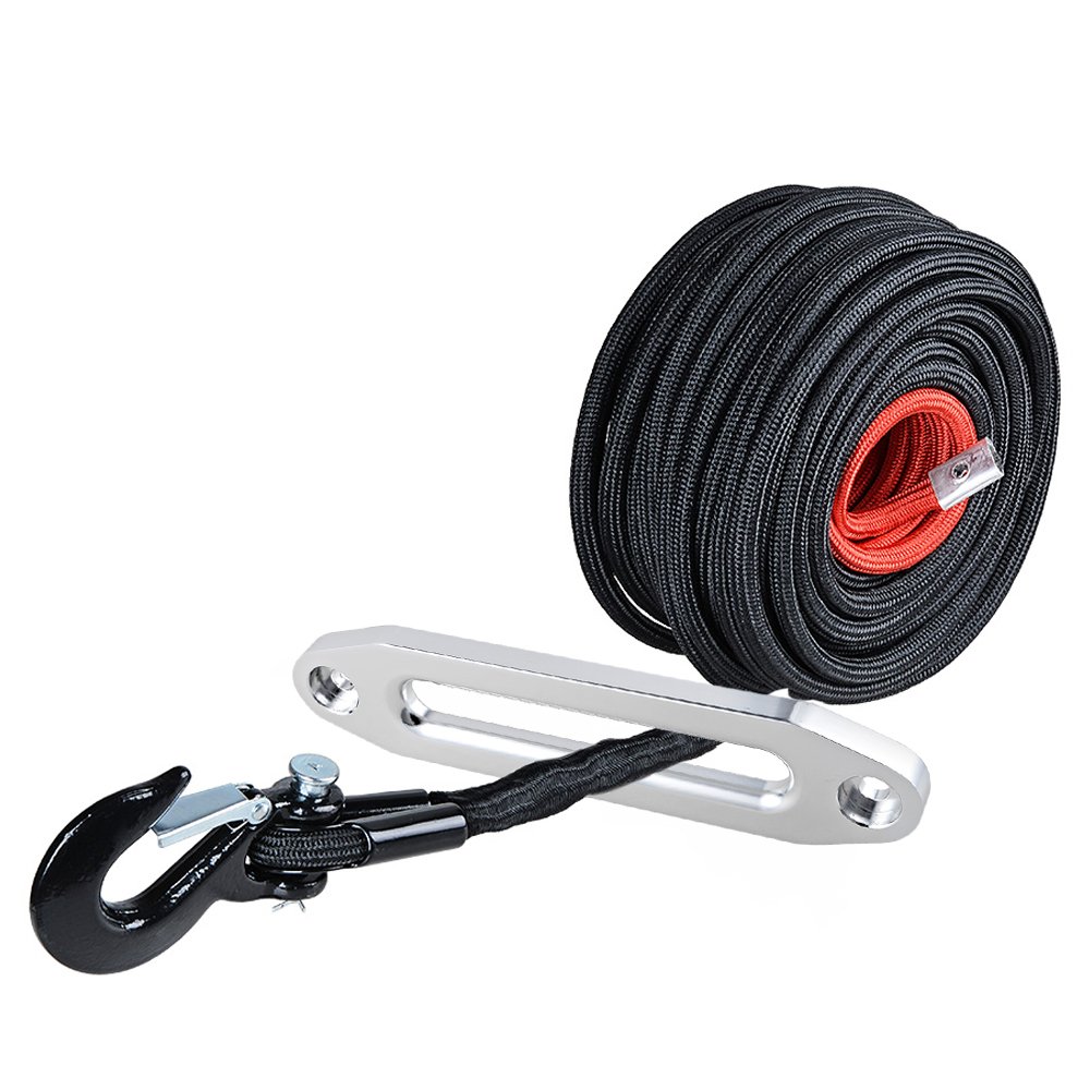 85' x 3/8 Synthetic Winch Rope Cable Rock Guard Protective Sleeve + 10