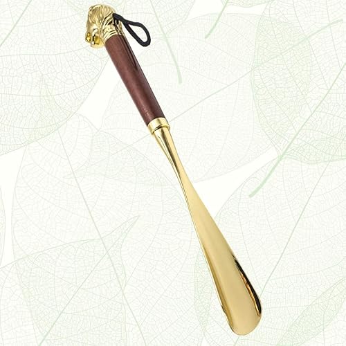 Miniatura 8 de EXCEART - Calzador de metal con mango largo estilo vintage portátil para hombres mujeres y niños