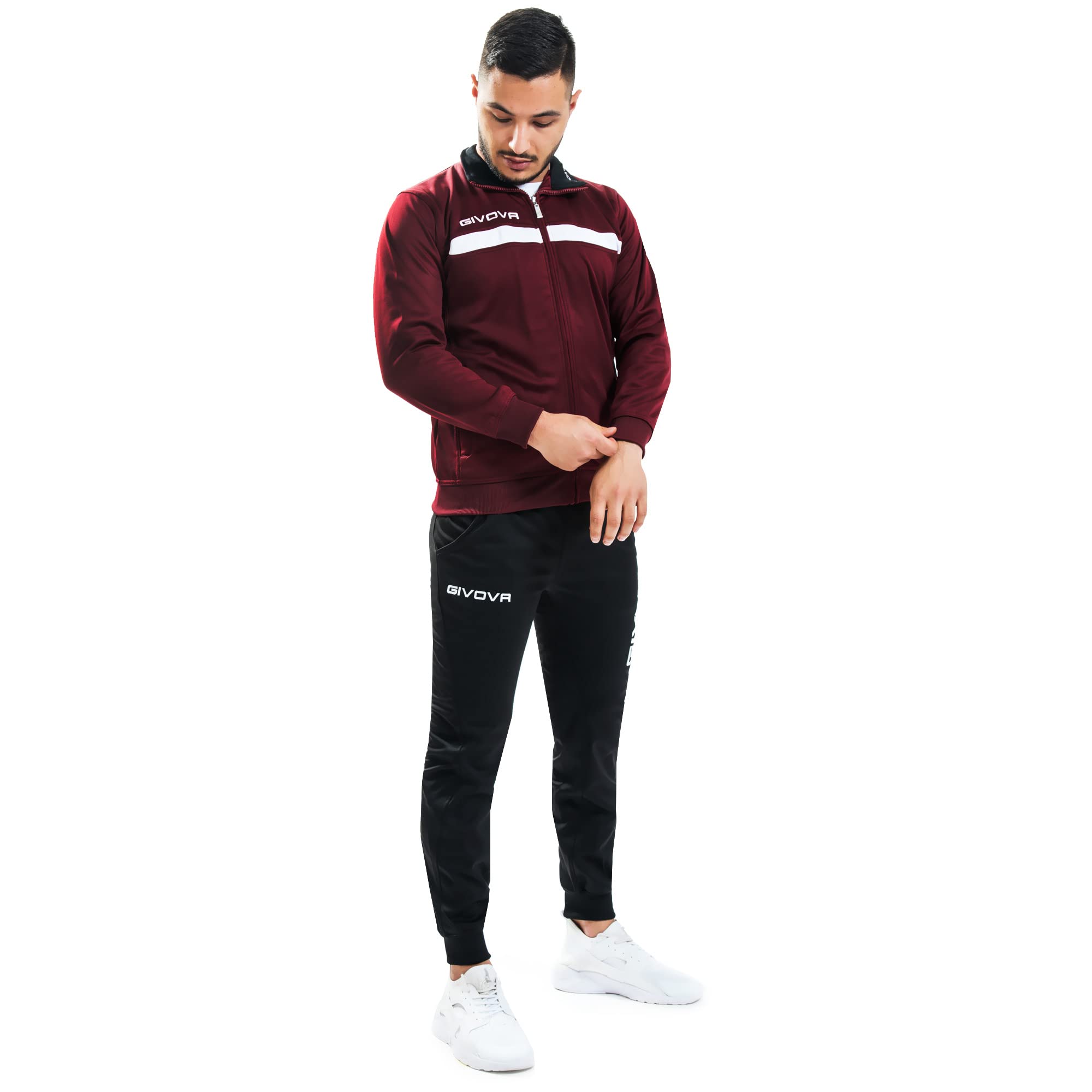Givova, chandal givova one full zip, granada/negro, S