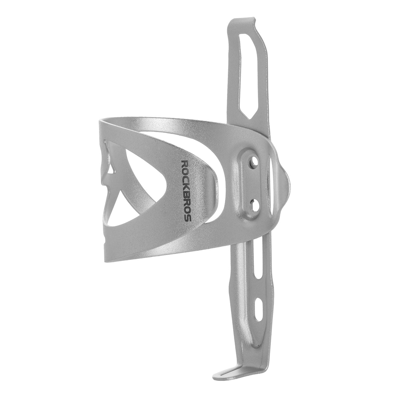 ROCKBROS Bike Water Bottle Cage 33g Ultralight Durable Bicycle Cup Holder, Sturdy Aluminum Wide Opening Side Access Cycling Accessories for MTB Road & Mountain Bikes, Silver