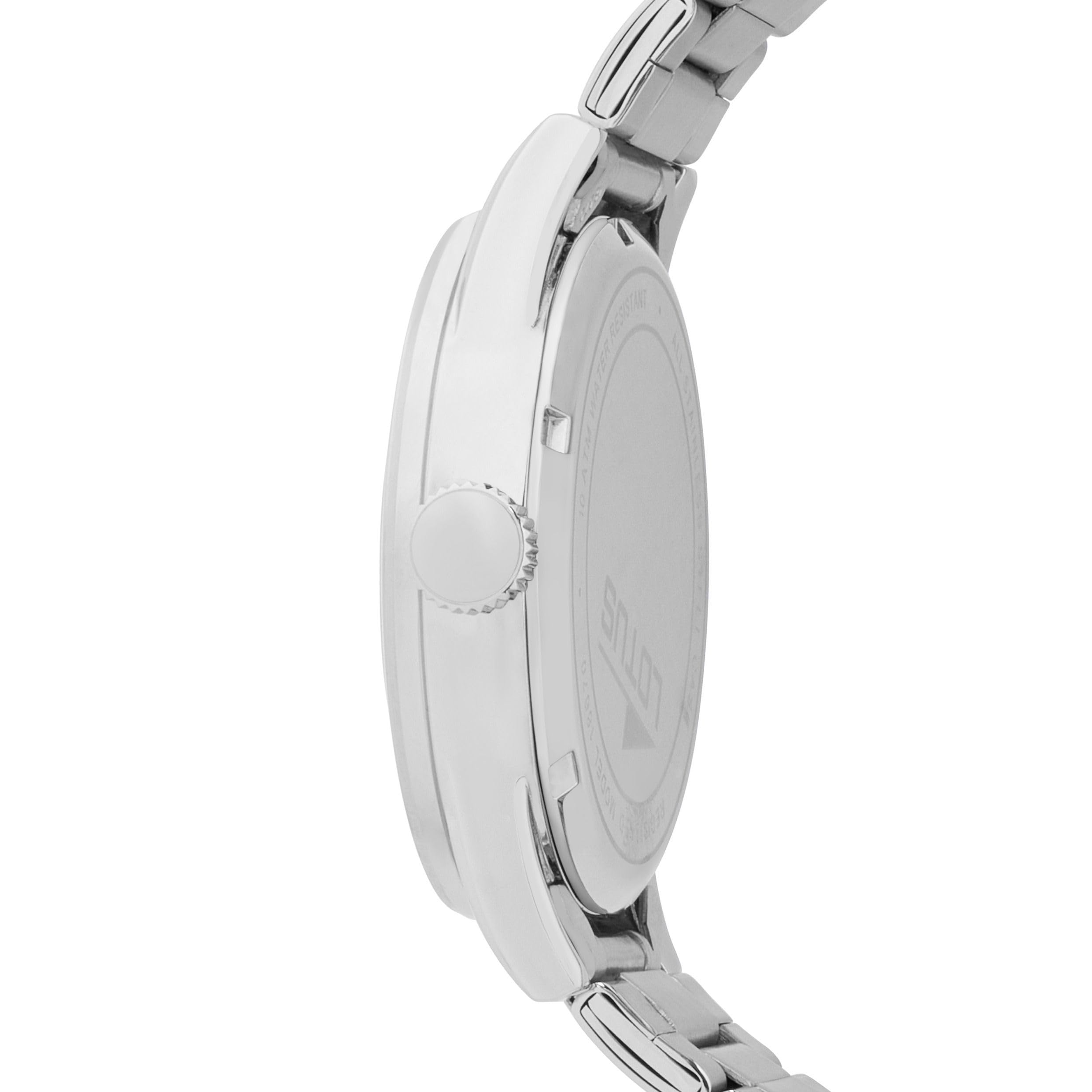LOTUS Reloj Hombre Analógico de Acero Inoxidable 316l Plateado - Movimiento de Cuarzo - Calendario - Cristal Mineral de Alta Resistencia - Resistente al Agua 10 ATM Clásico 18670