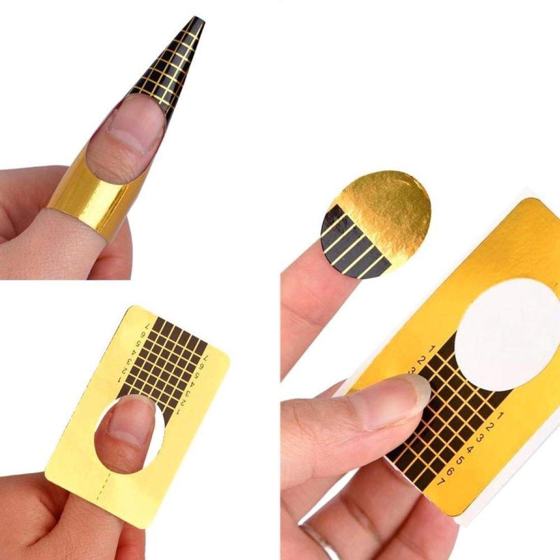 Digital Shoppy 20Pcs Nail Extension Sticker Professional Acrylic Nail Form Tips 2