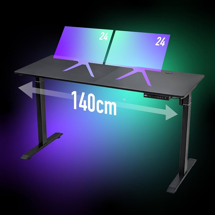 【引き取り限定】 電動　昇降　デスク　パソコンデスク　天板付き　140*60 引き取り限定】 電動 昇降 デスク パソコンデスク 天板付き 140*60