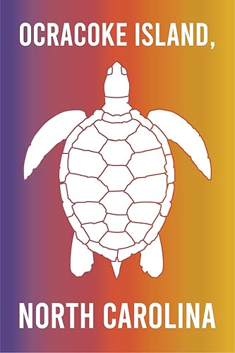 Ocracoke Island North Carolina Beach Souvenir - Imán para nevera, diseño de tortuga, individual