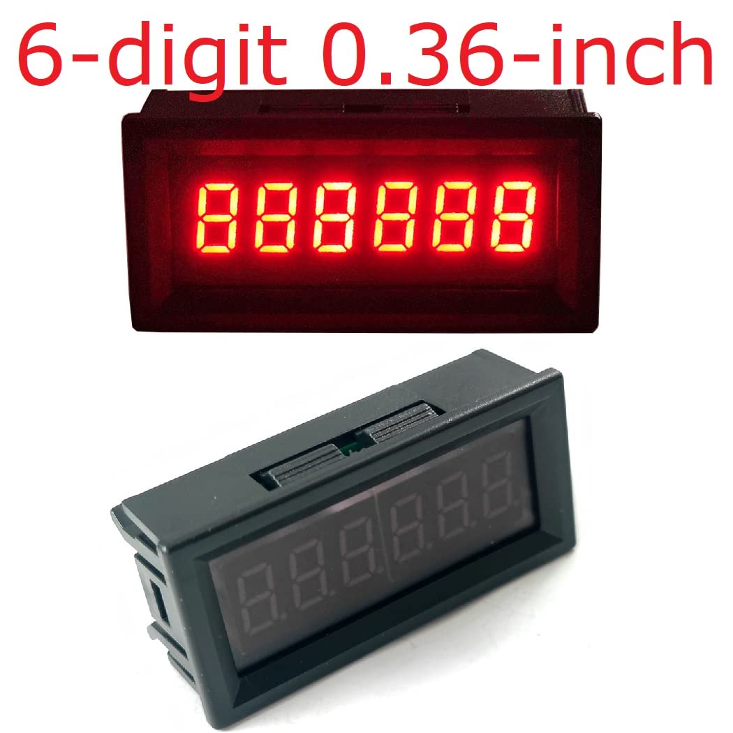 DC 5-28V RS485 Modbus RTU 0.36 0.56 inch 4-6 Bit Arabic Numerals English Characters Display Module Digital Tube LED Board (4 x 6 bit 0.36inch)