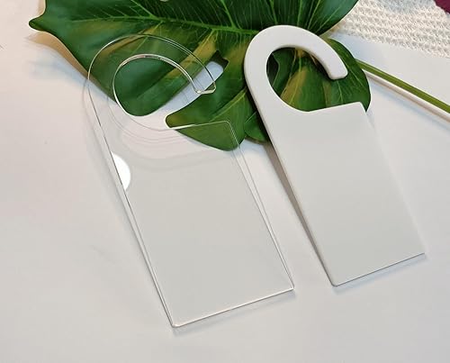 Miniatura 8 de 5 perchas acrílicas en blanco, colgador personalizado para niños, divisor de ropa acrílico liso para bricolaje, organizador de armario para niños de