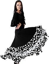 Gojoy shop - Professional polka dot skirt for dance Flamingo or Sevillanas for women with 3 ruffles