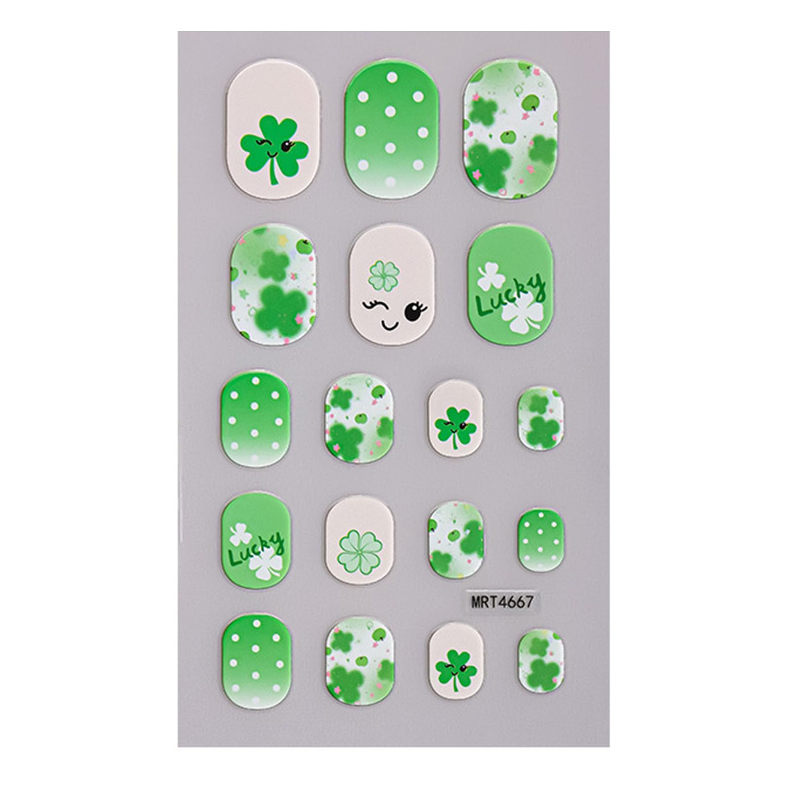 Msioytog Mrt4667 Safe Childrens Nails Stickers Cartoon Design Waterproof Easy To Apply Multiple Patterns Fun Nails Decals Cartoon Stickers
