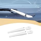 PDKLIN for Bronco Windshield Wipers Trim Covers Fit for Ford Bronco 2021-Present White Exterior Accessories 4pcs