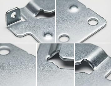 Mounting Plate Suitable for IKEA 116791 Skorva Centre Beam - Set of 2 Including Screws - Bed Fitting for Malm, Hemnes, Brimnes Bed Frame - Ideal for Camper Van Removal & Motorhome Bed