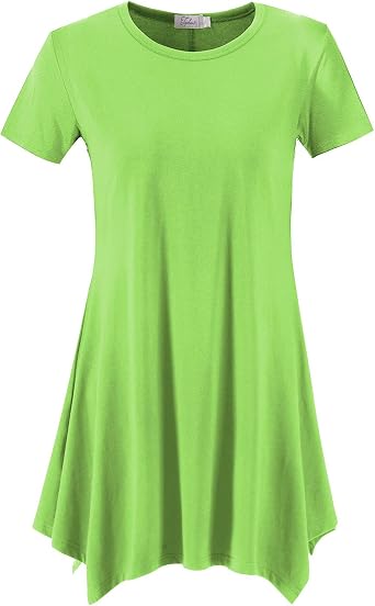 Topdress Womens Loose Fit Swing Shirt Casual Tunic Top
