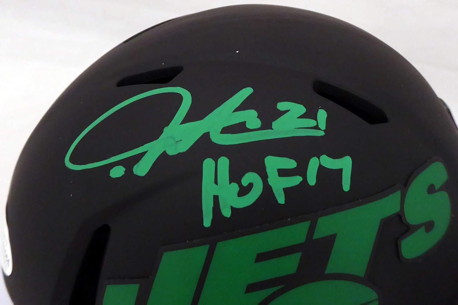 LaDainian Tomlinson Autographed Jets Eclipse Black Mini Helmet"HOF 17" Beckett BAS Stock #185790