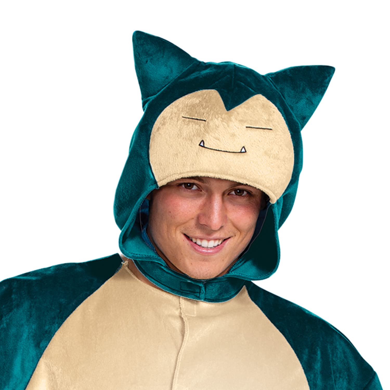 Disguise Pokémon Snorlax Adult Jumpsuit, Official Pokémon Licensed Dress Up, Soft Minky Fabric, Detachable Hood with Ears - Image 3