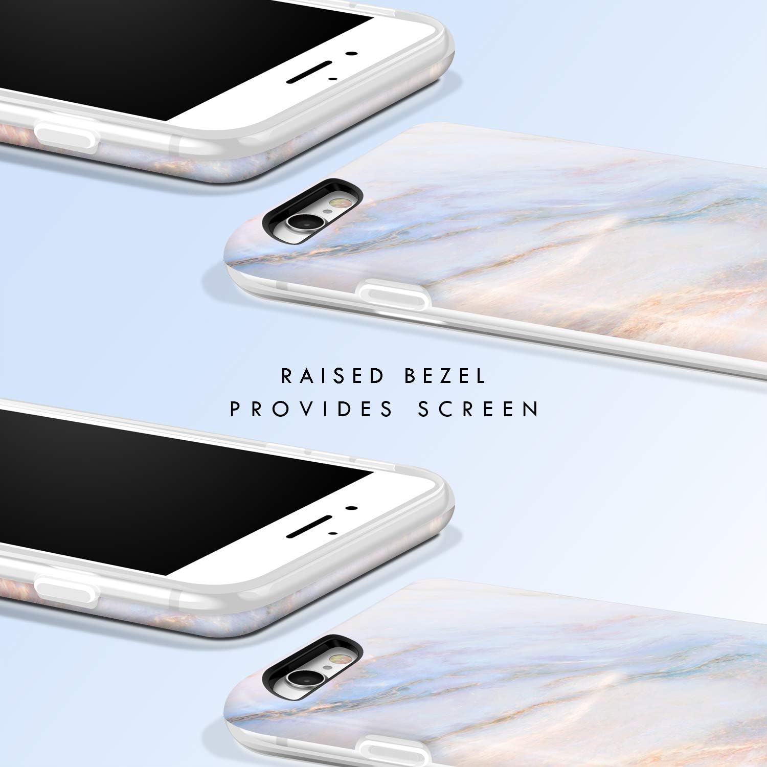 iPhone 6 Plus & iPhone 6s Plus Case Marble, Akna Charming Series High Impact Silicon Cover with HD Graphics for iPhone 6 Plus & iPhone 6s Plus (101460-U.S)